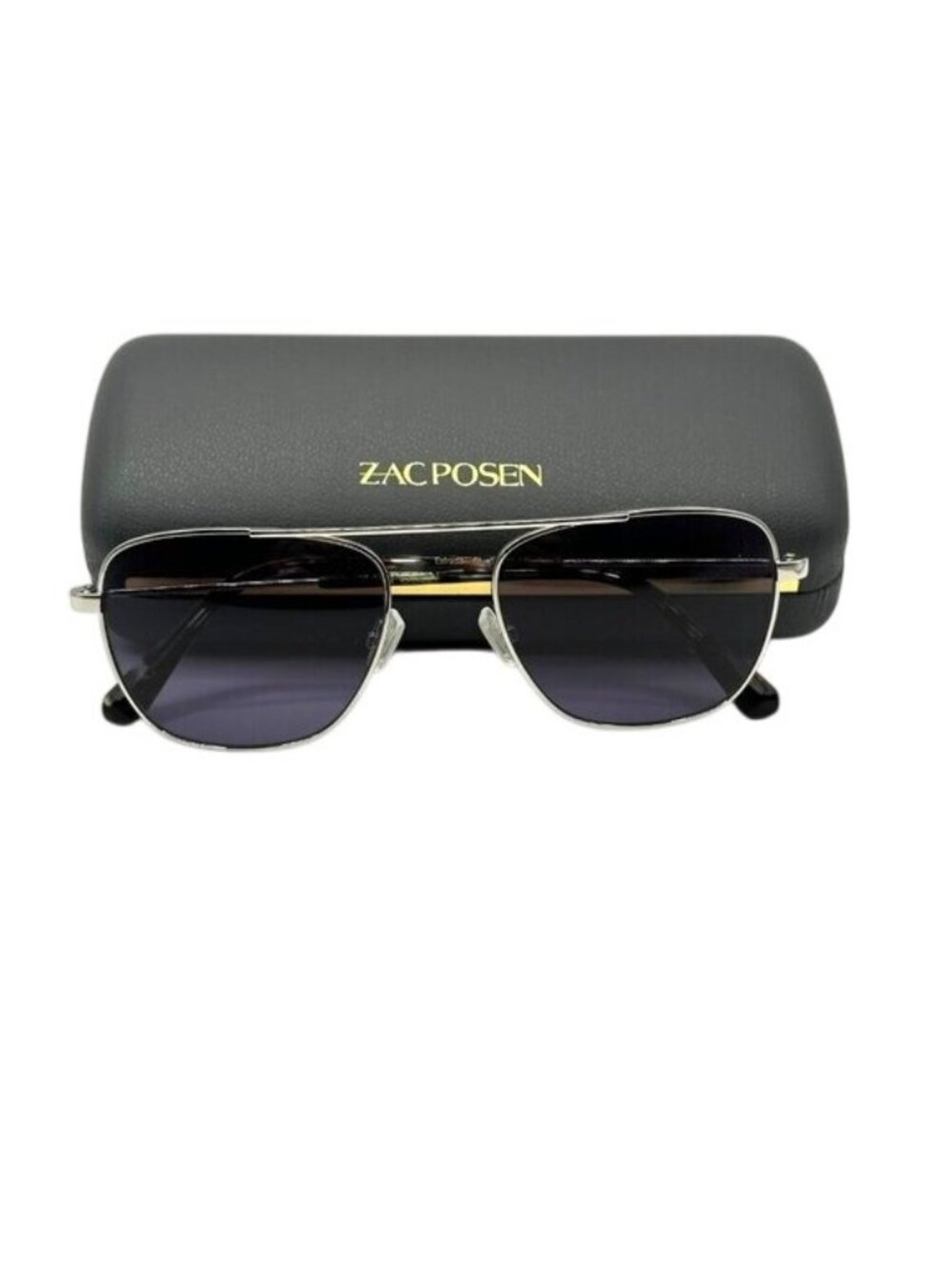 🕶️ Zac Posen Silver Aviator Sunglasses